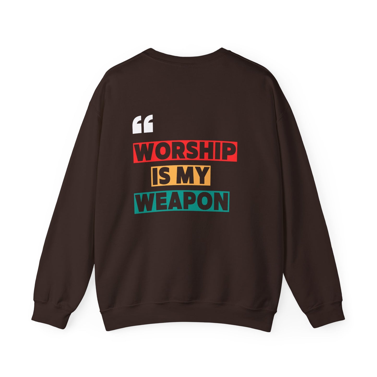 Powered by Prayer Unisex Crewneck Sweatshirt - Affirmation Design for Faith and Inspiration