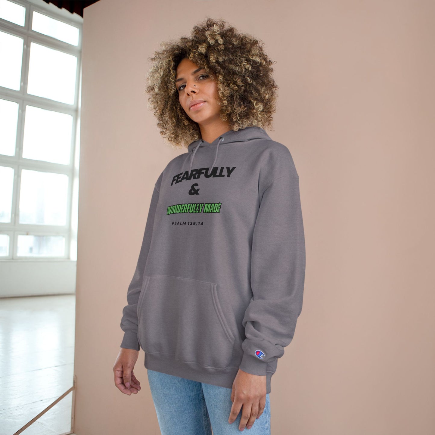 Fearfully & Wonderfully Made Hoodie - Inspirational Champion Sweatshirt