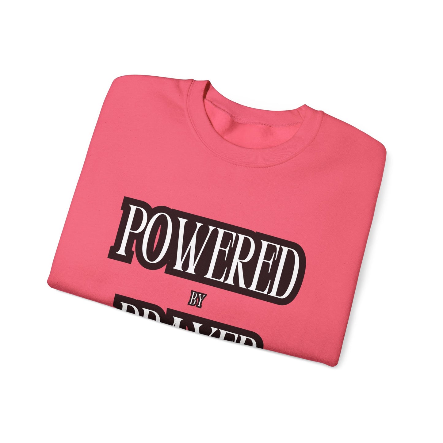 Powered by Prayer Unisex Crewneck Sweatshirt - Affirmation Design for Faith and Inspiration