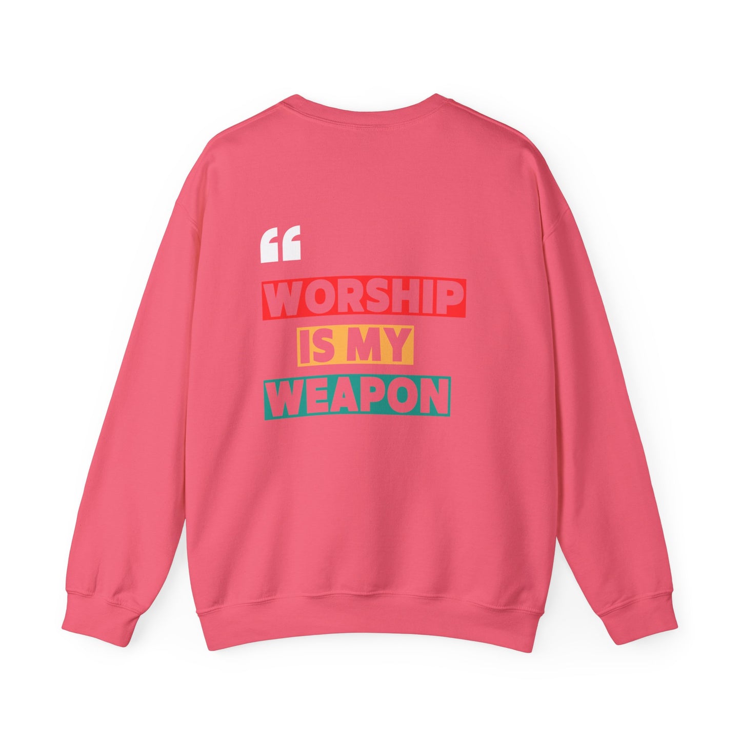 Powered by Prayer Unisex Crewneck Sweatshirt - Affirmation Design for Faith and Inspiration