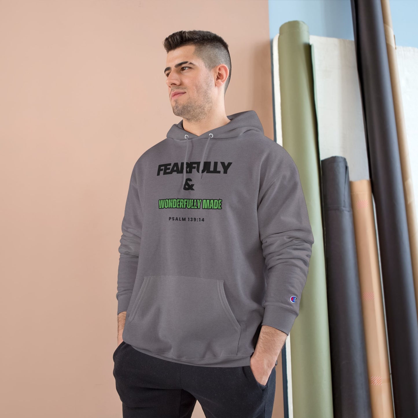Fearfully & Wonderfully Made Hoodie - Inspirational Champion Sweatshirt