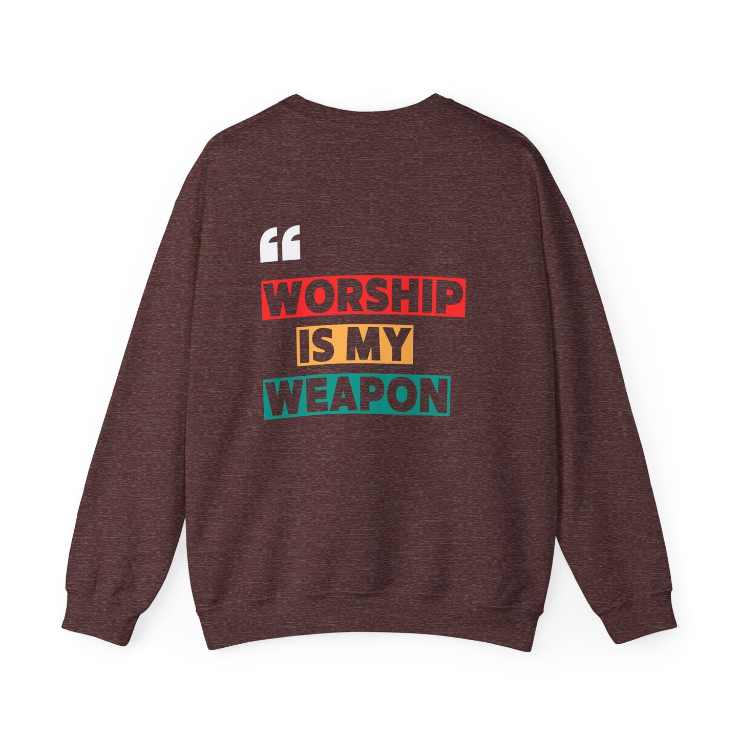 Powered by Prayer Unisex Crewneck Sweatshirt - Affirmation Design for Faith and Inspiration