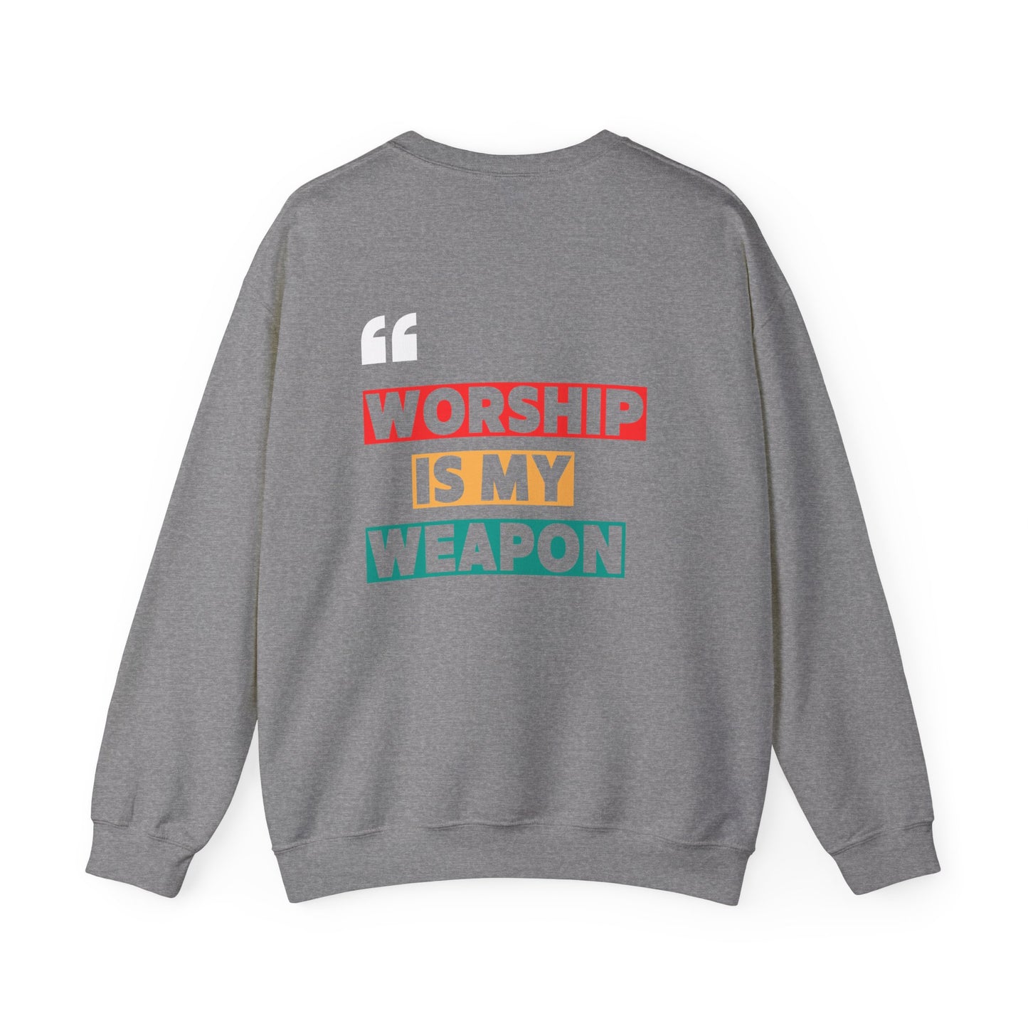 Powered by Prayer Unisex Crewneck Sweatshirt - Affirmation Design for Faith and Inspiration
