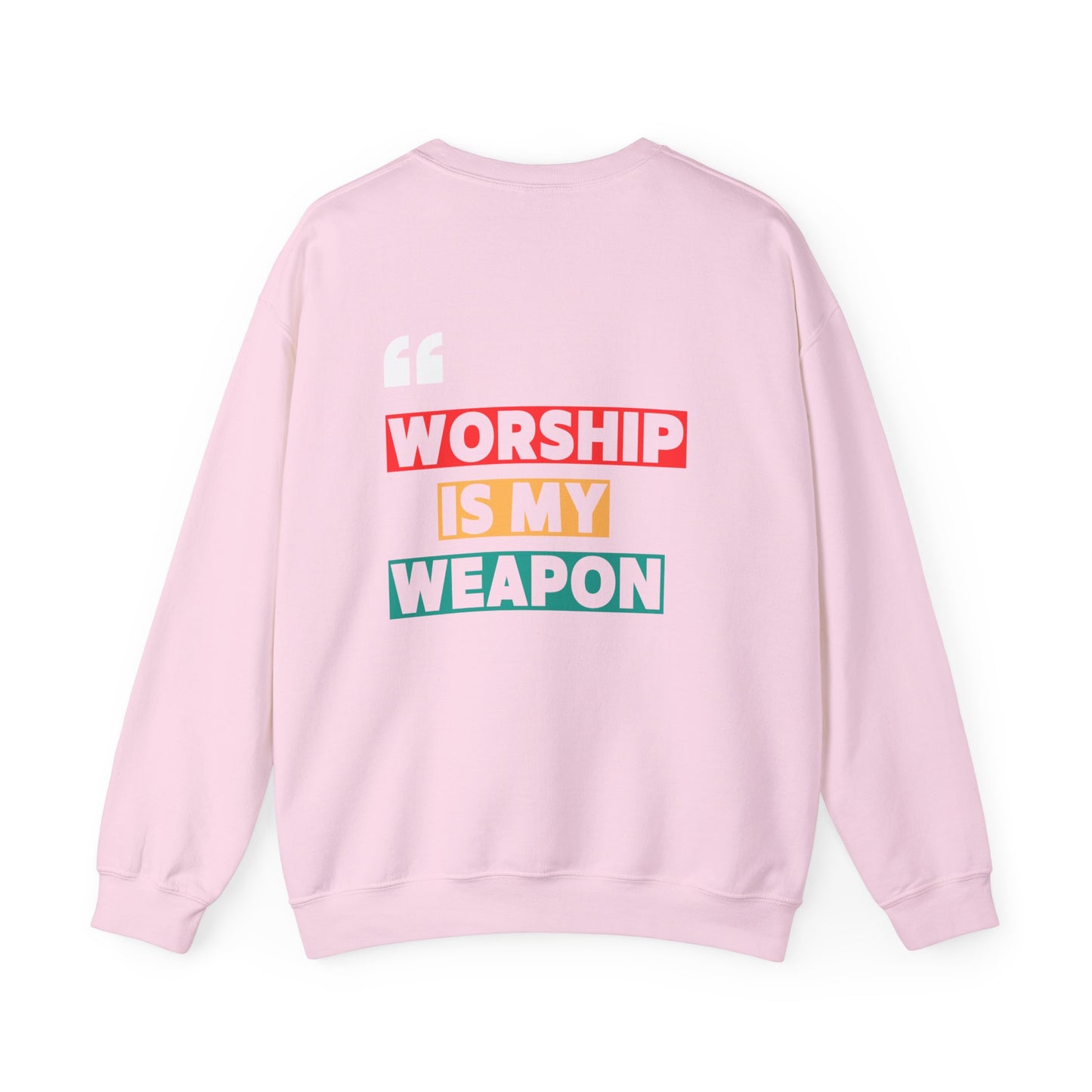 Powered by Prayer Unisex Crewneck Sweatshirt - Affirmation Design for Faith and Inspiration