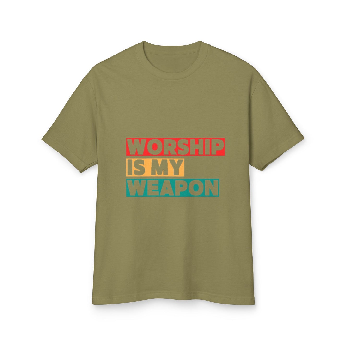 Unisex Fashion Tee - "Worship Is My Weapon" Inspirational Shirt