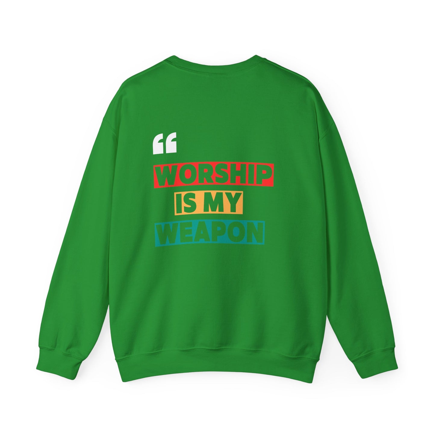 Powered by Prayer Unisex Crewneck Sweatshirt - Affirmation Design for Faith and Inspiration
