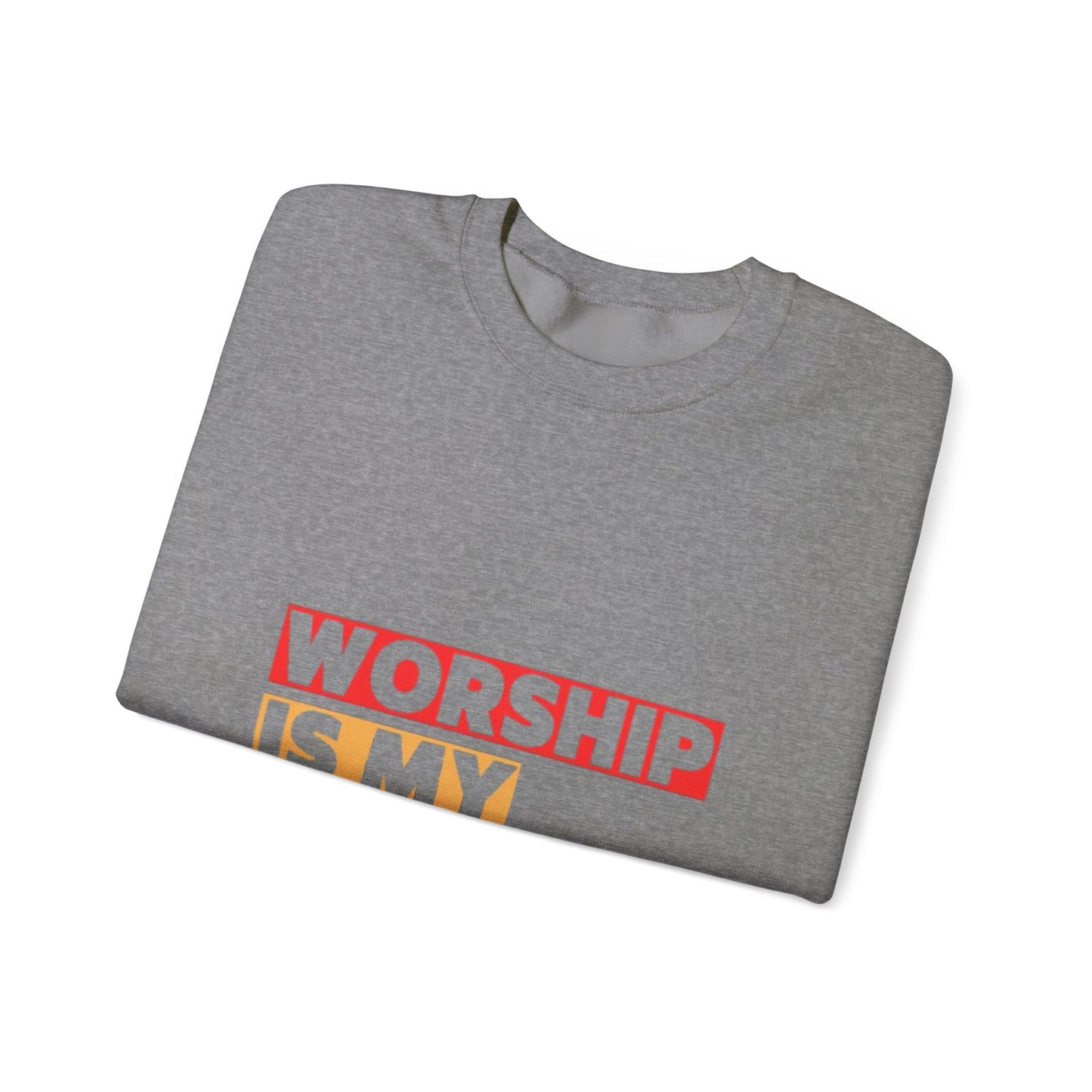 Worship Is My Weapon Unisex Heavy Blend Crewneck Sweatshirt