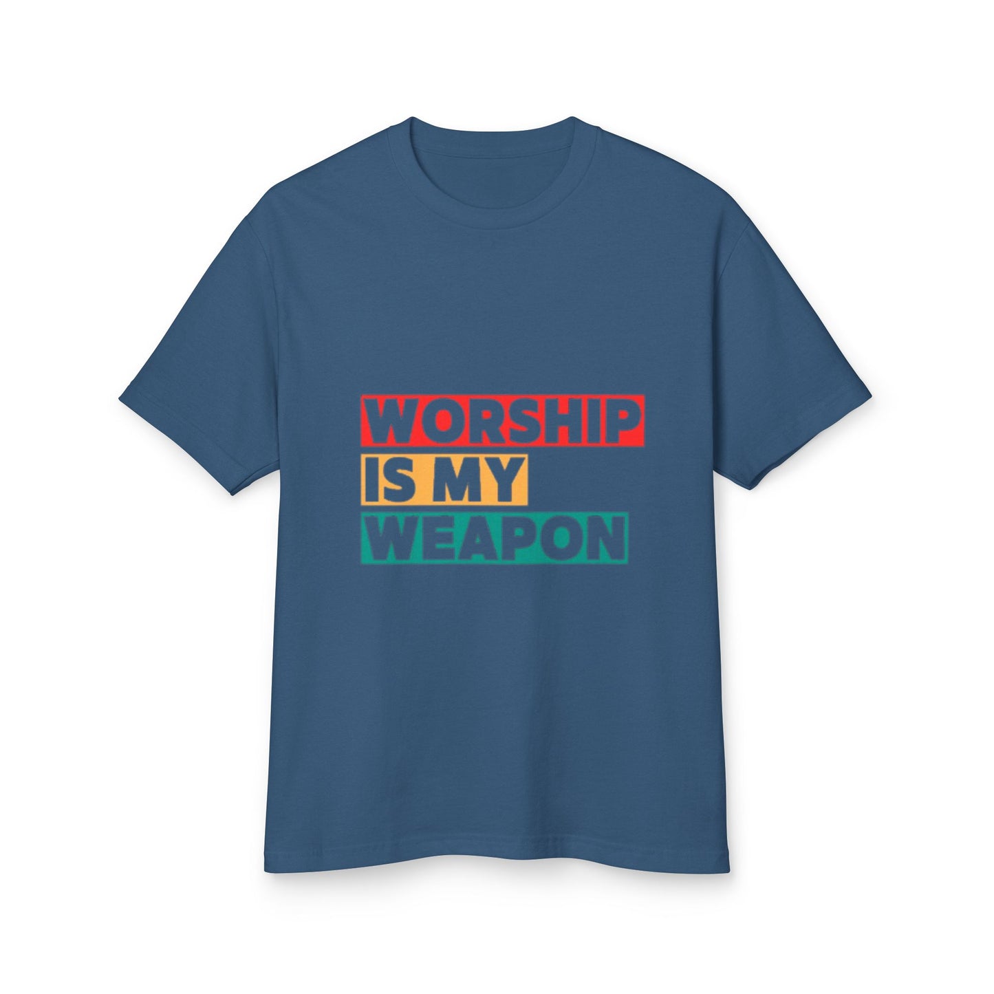 Unisex Fashion Tee - "Worship Is My Weapon" Inspirational Shirt