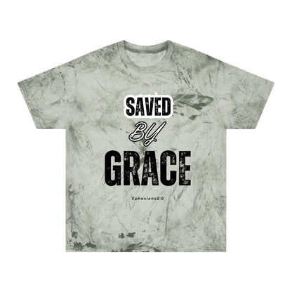 Unisex Color Blast T-Shirt - Saved by Grace Ephesians 2:8