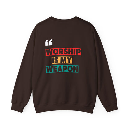 Powered by Prayer Unisex Crewneck Sweatshirt - Affirmation Design for Faith and Inspiration
