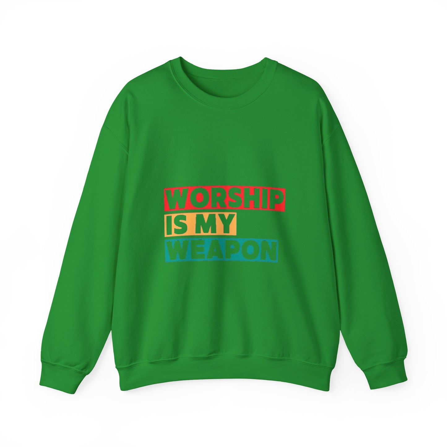 Worship Is My Weapon Unisex Heavy Blend Crewneck Sweatshirt