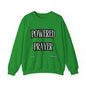 Powered by Prayer Unisex Crewneck Sweatshirt - Affirmation Design for Faith and Inspiration