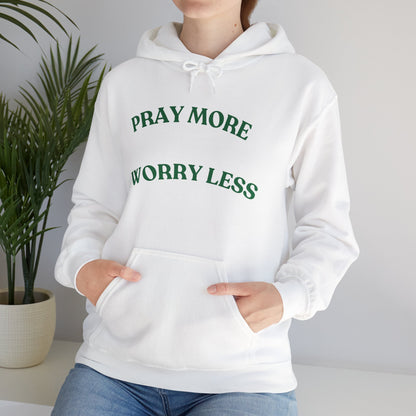 Pray More Worry Less Hoodie - Unisex Heavy Blend Sweatshirt