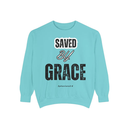 Inspirational Unisex Sweatshirt - "Saved By Grace" - Faith-Based Apparel