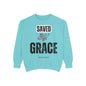 Inspirational Unisex Sweatshirt - "Saved By Grace" - Faith-Based Apparel