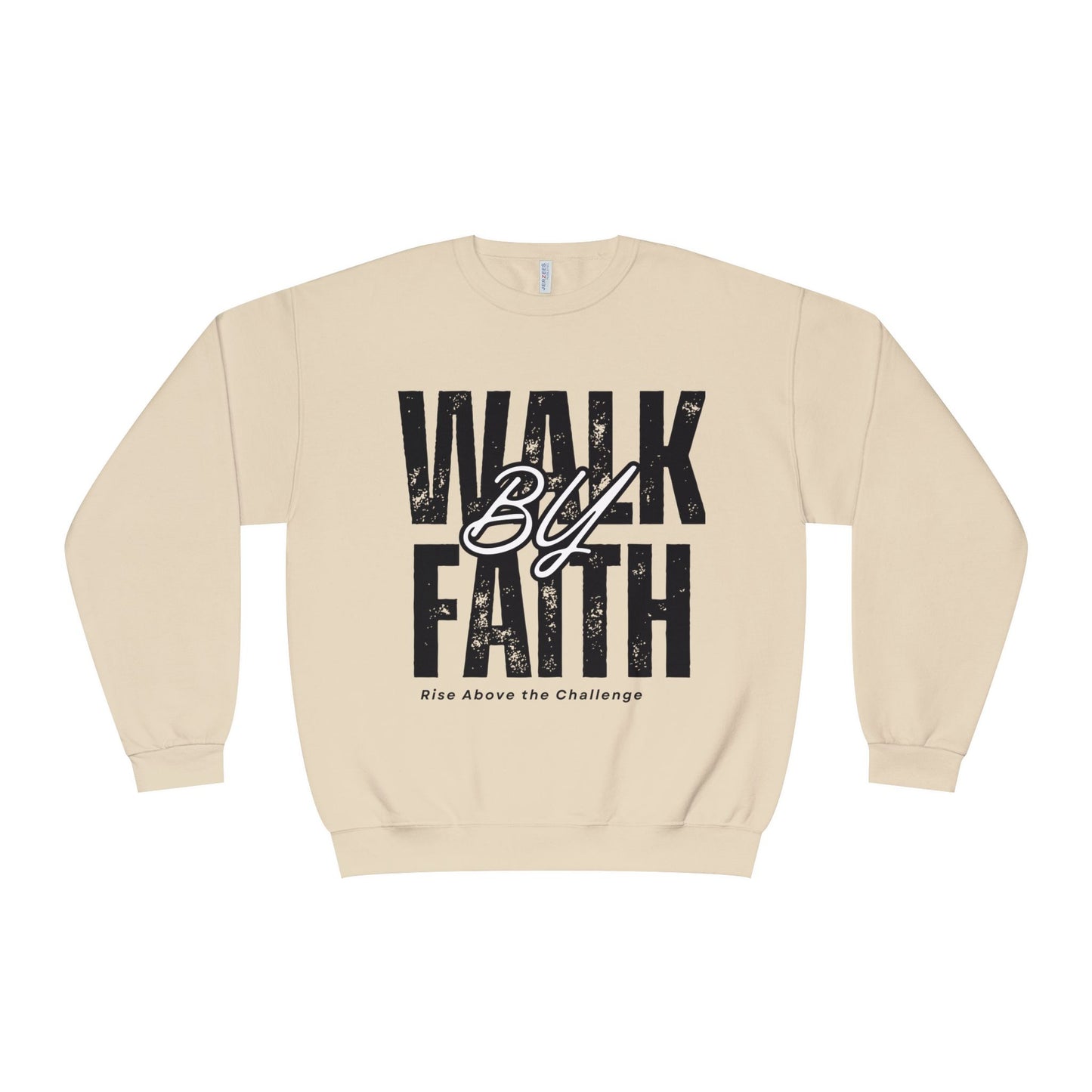 Inspirational Faith Crewneck Sweatshirt - Walk by Faith | Grace Wins Every Time