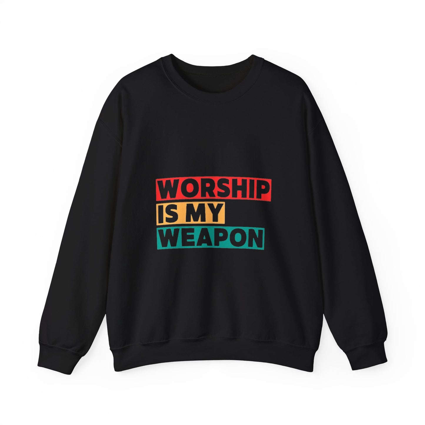 Worship Is My Weapon Unisex Heavy Blend Crewneck Sweatshirt