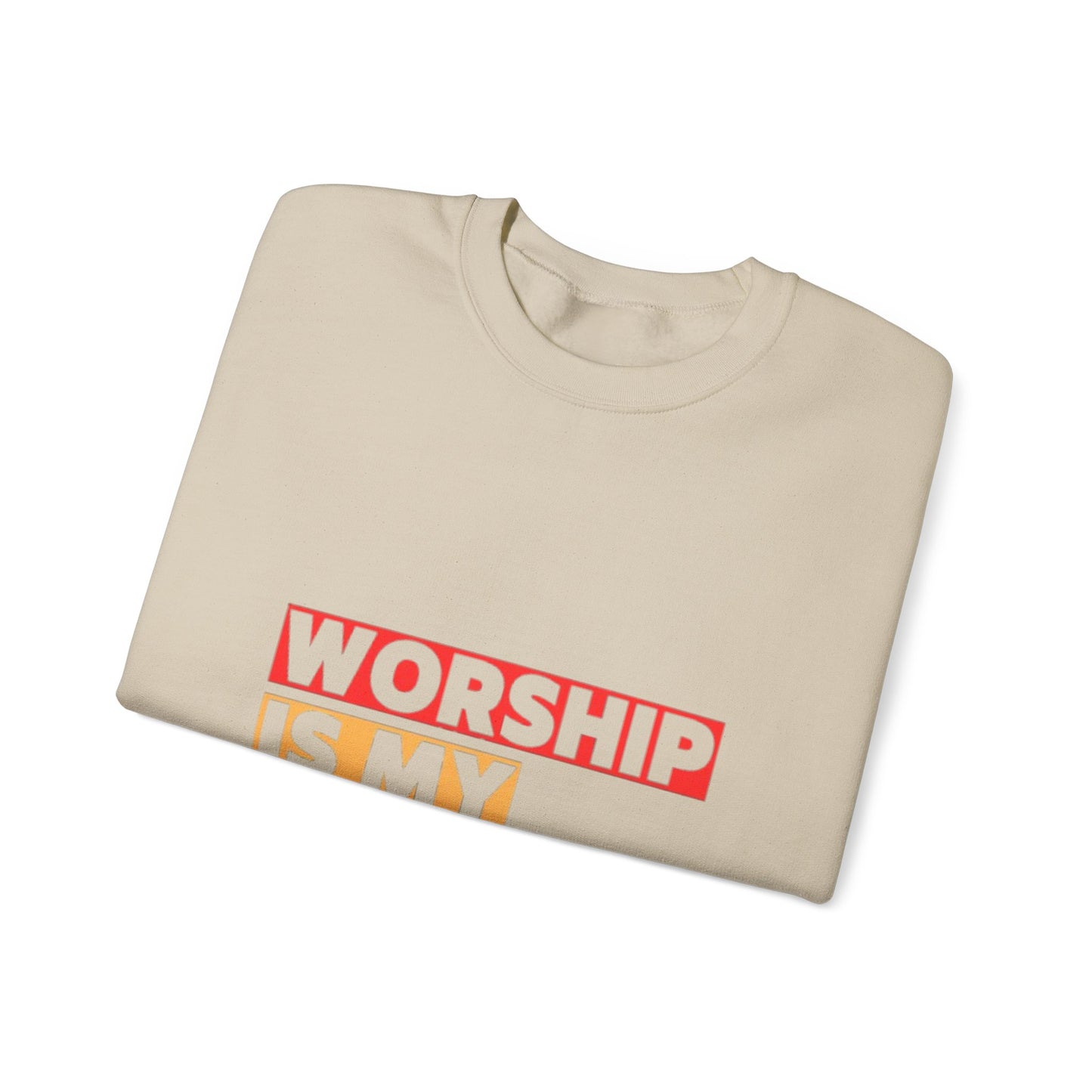 Worship Is My Weapon Unisex Heavy Blend Crewneck Sweatshirt