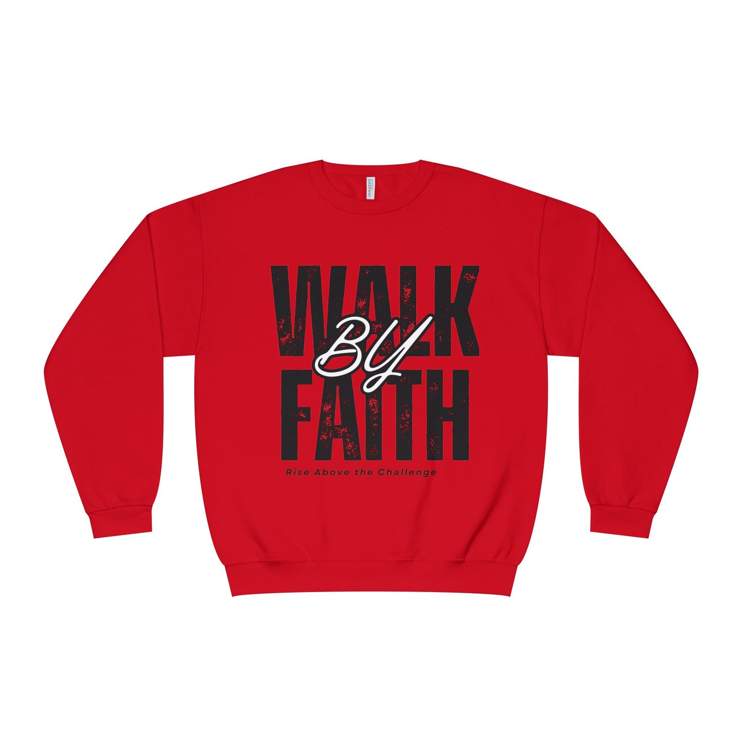 Inspirational Faith Crewneck Sweatshirt - Walk by Faith | Grace Wins Every Time