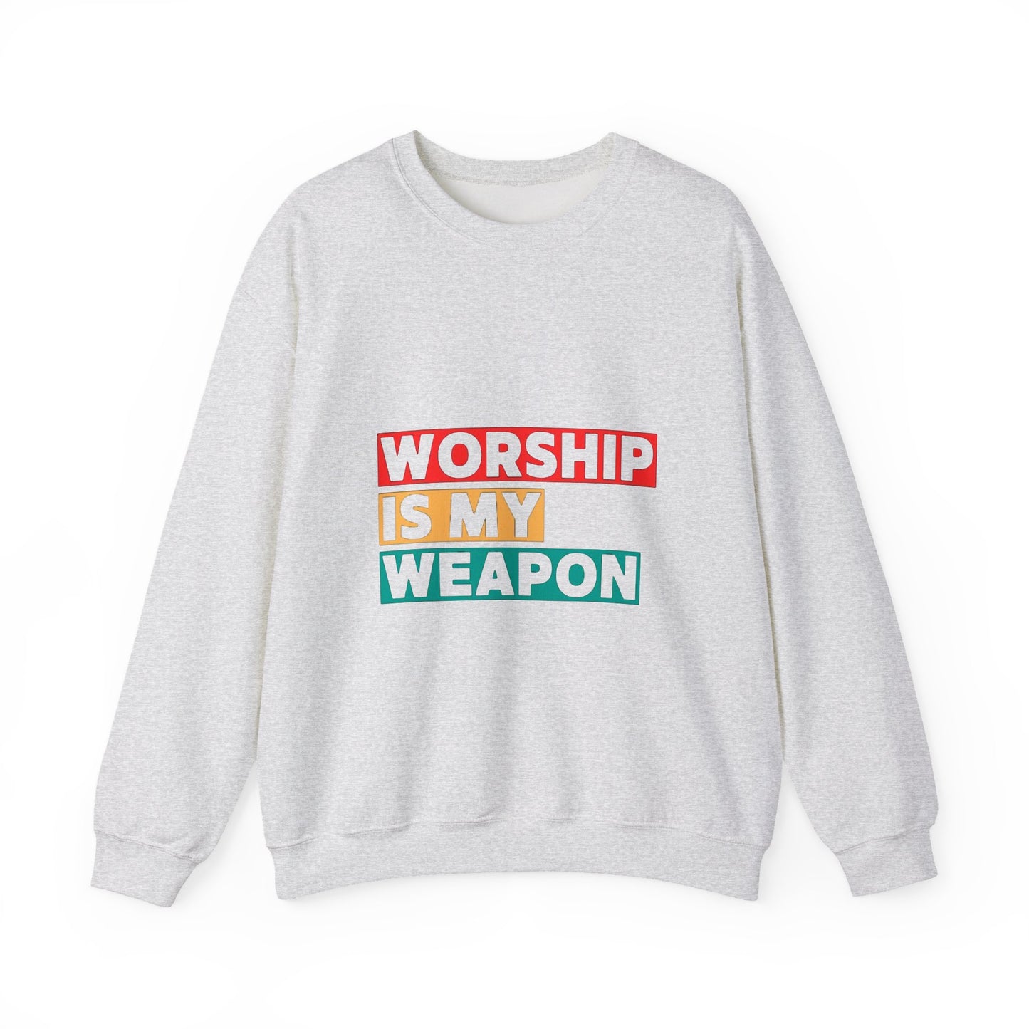 Worship Is My Weapon Unisex Heavy Blend Crewneck Sweatshirt