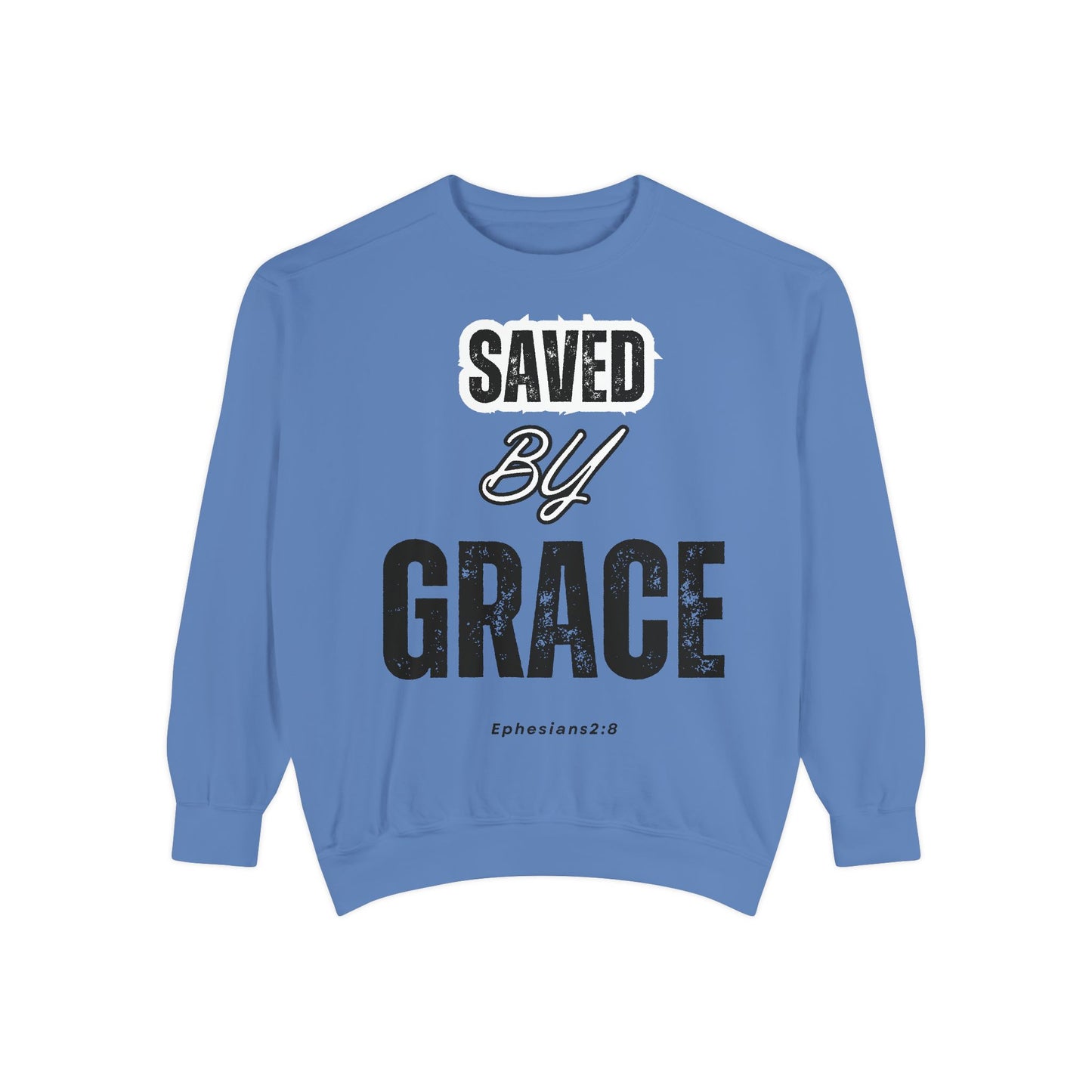 Inspirational Unisex Sweatshirt - "Saved By Grace" - Faith-Based Apparel