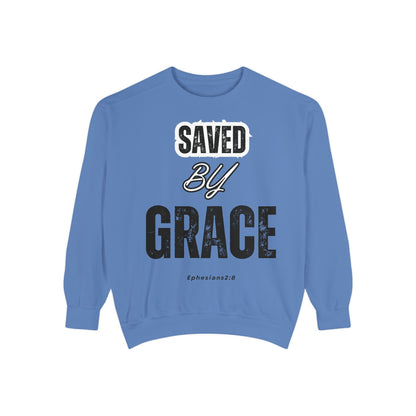 Inspirational Unisex Sweatshirt - "Saved By Grace" - Faith-Based Apparel