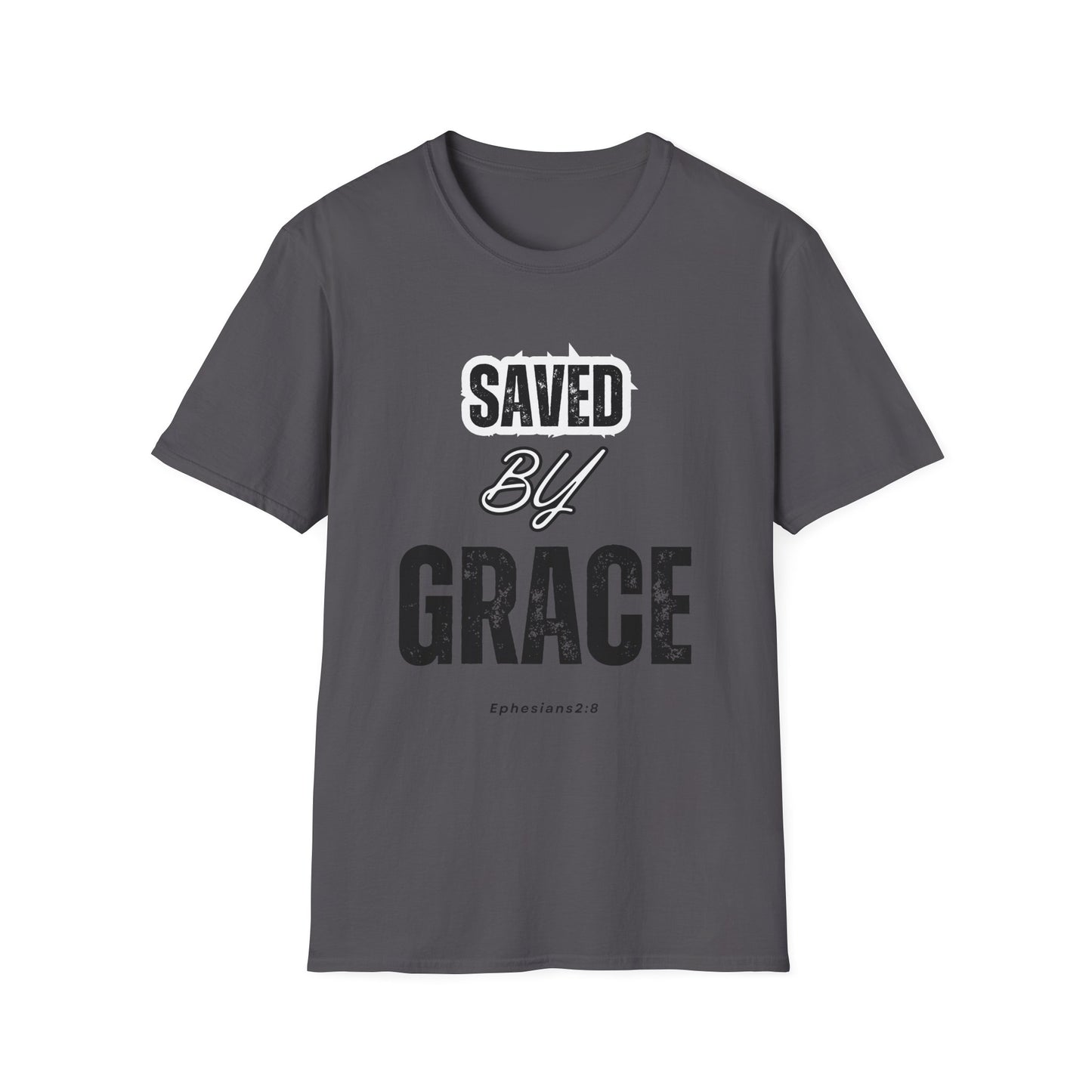 Unisex Softstyle T-Shirt - Saved By Grace Ephesians 2:8 Inspiration Tee