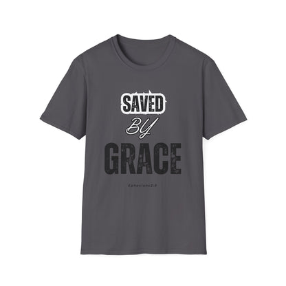 Unisex Softstyle T-Shirt - Saved By Grace Ephesians 2:8 Inspiration Tee
