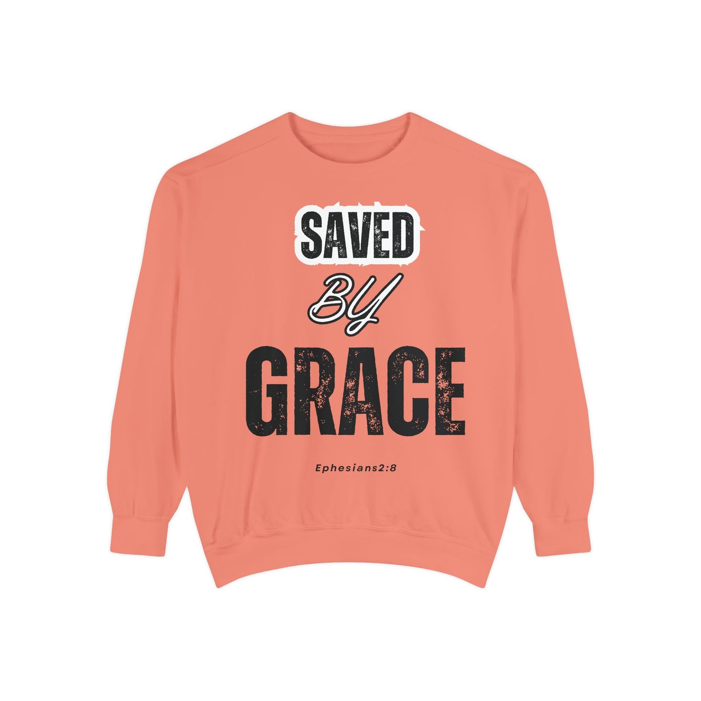 Inspirational Unisex Sweatshirt - "Saved By Grace" - Faith-Based Apparel