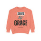 Inspirational Unisex Sweatshirt - "Saved By Grace" - Faith-Based Apparel