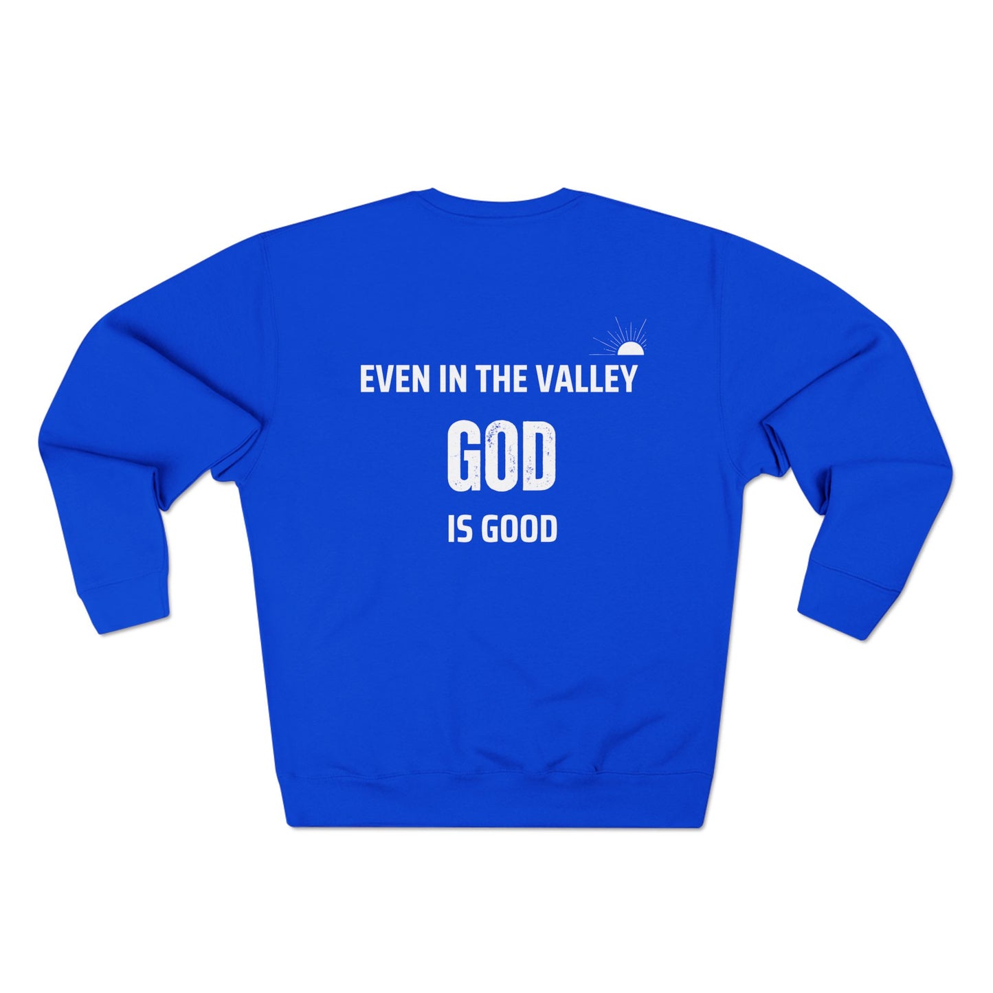 Inspirational Crewneck Sweatshirt - "Walk by Faith" with Religious Quote
