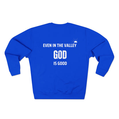 Inspirational Crewneck Sweatshirt - "Walk by Faith" with Religious Quote