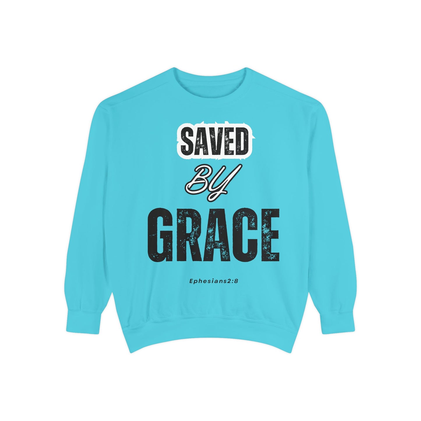 Inspirational Unisex Sweatshirt - "Saved By Grace" - Faith-Based Apparel