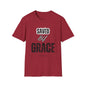 Unisex Softstyle T-Shirt - Saved By Grace Ephesians 2:8 Inspiration Tee