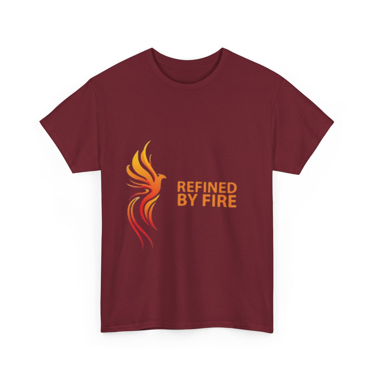 Refined by Fire Unisex Heavy Cotton Tee - Inspirational Graphic Tee for Empowerment