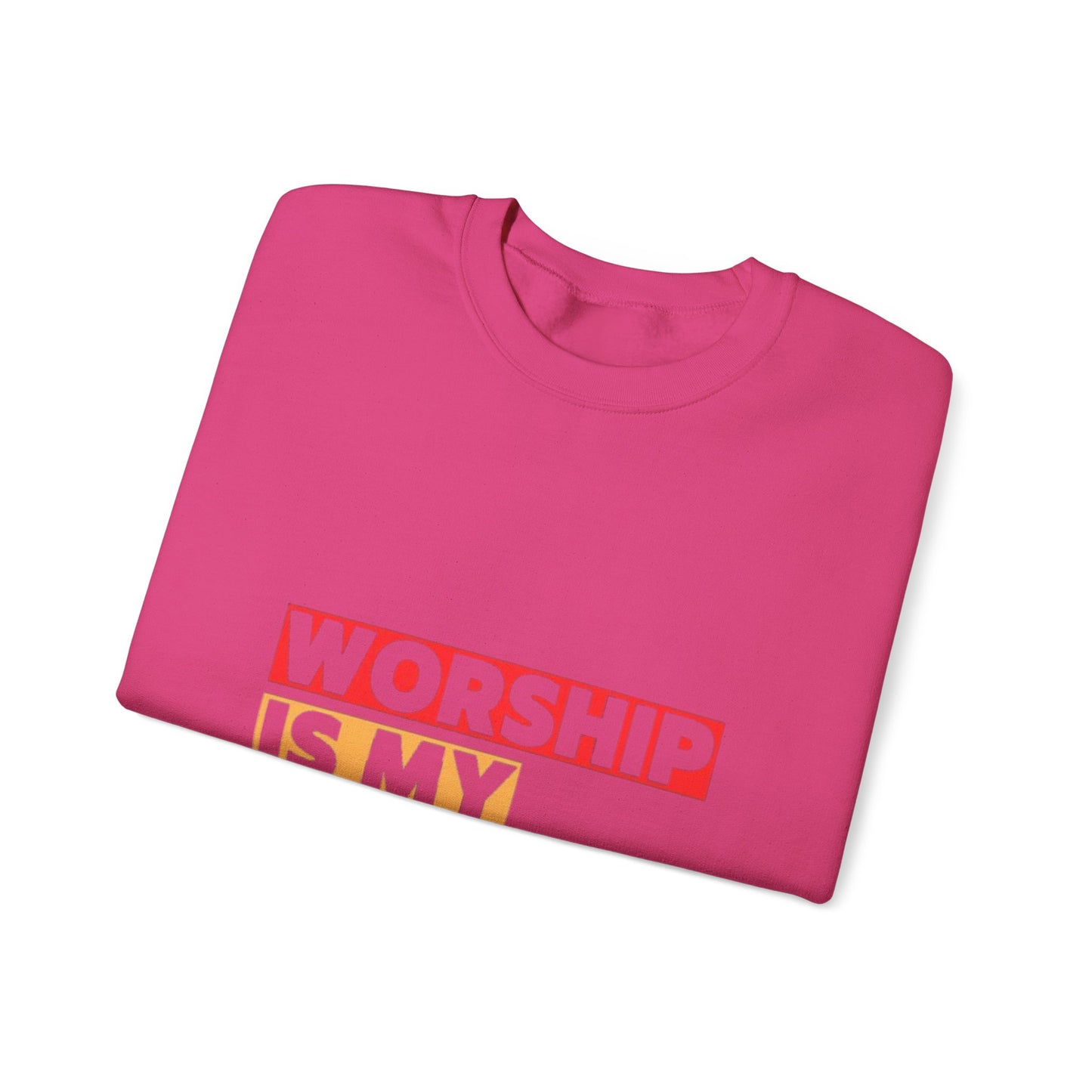 Worship Is My Weapon Unisex Heavy Blend Crewneck Sweatshirt