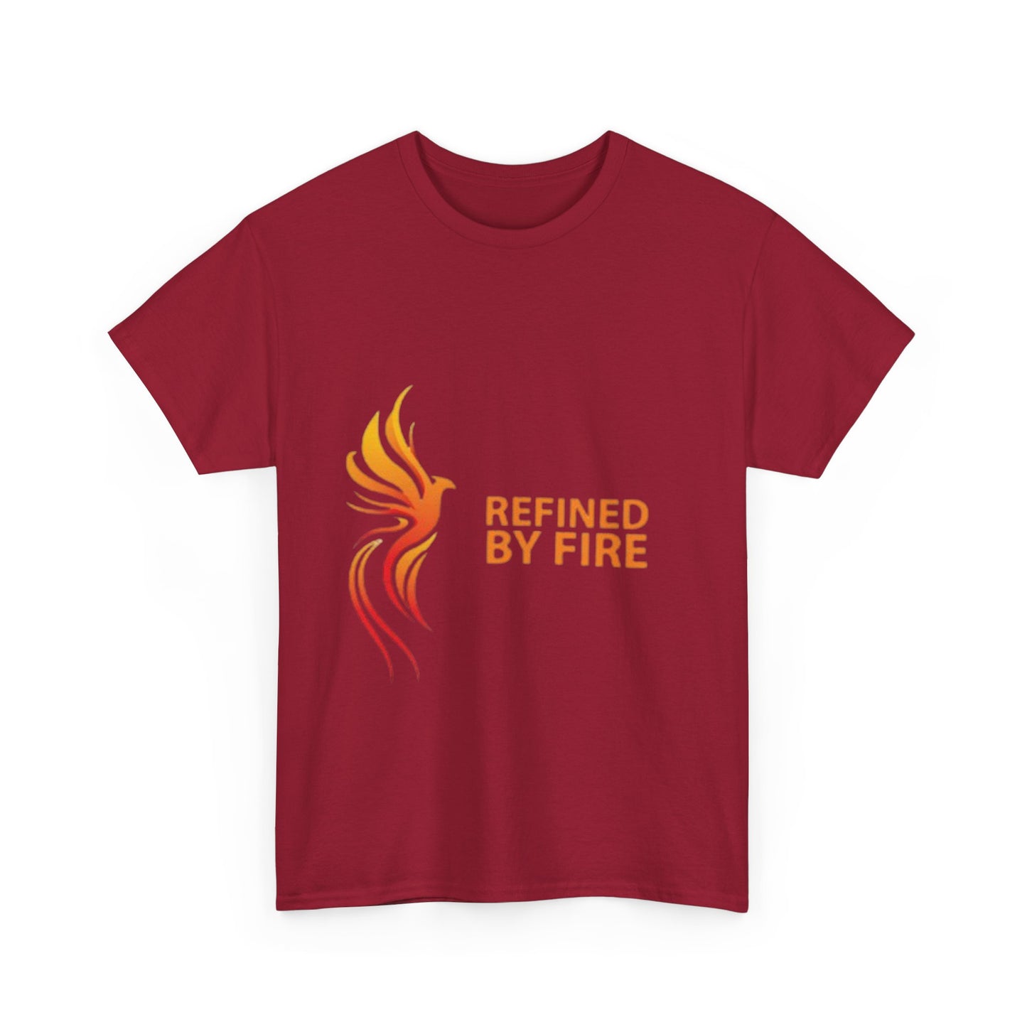 Refined by Fire Unisex Heavy Cotton Tee - Inspirational Graphic Tee for Empowerment