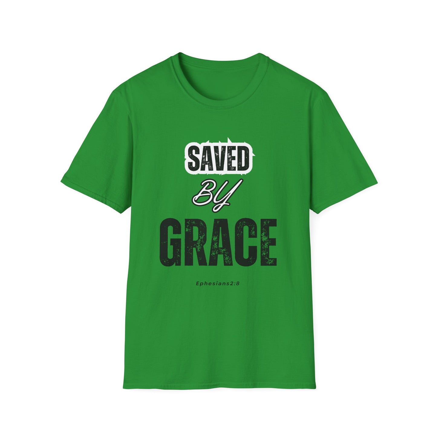 Unisex Softstyle T-Shirt - Saved By Grace Ephesians 2:8 Inspiration Tee