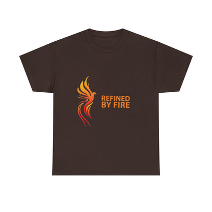 Refined by Fire Unisex Heavy Cotton Tee - Inspirational Graphic Tee for Empowerment