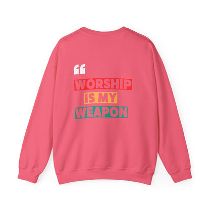 Powered by Prayer Unisex Crewneck Sweatshirt - Affirmation Design for Faith and Inspiration