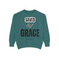 Inspirational Unisex Sweatshirt - "Saved By Grace" - Faith-Based Apparel