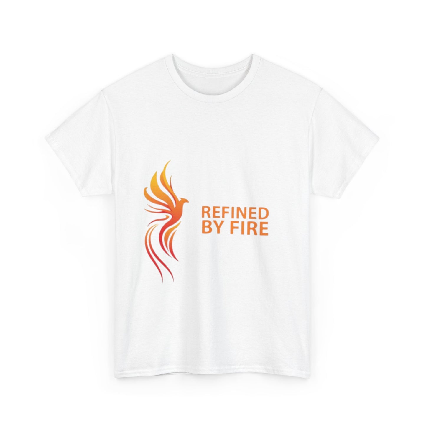 Refined by Fire Unisex Heavy Cotton Tee - Inspirational Graphic Tee for Empowerment