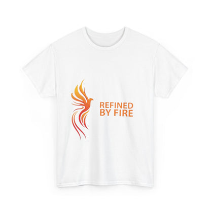 Refined by Fire Unisex Heavy Cotton Tee - Inspirational Graphic Tee for Empowerment