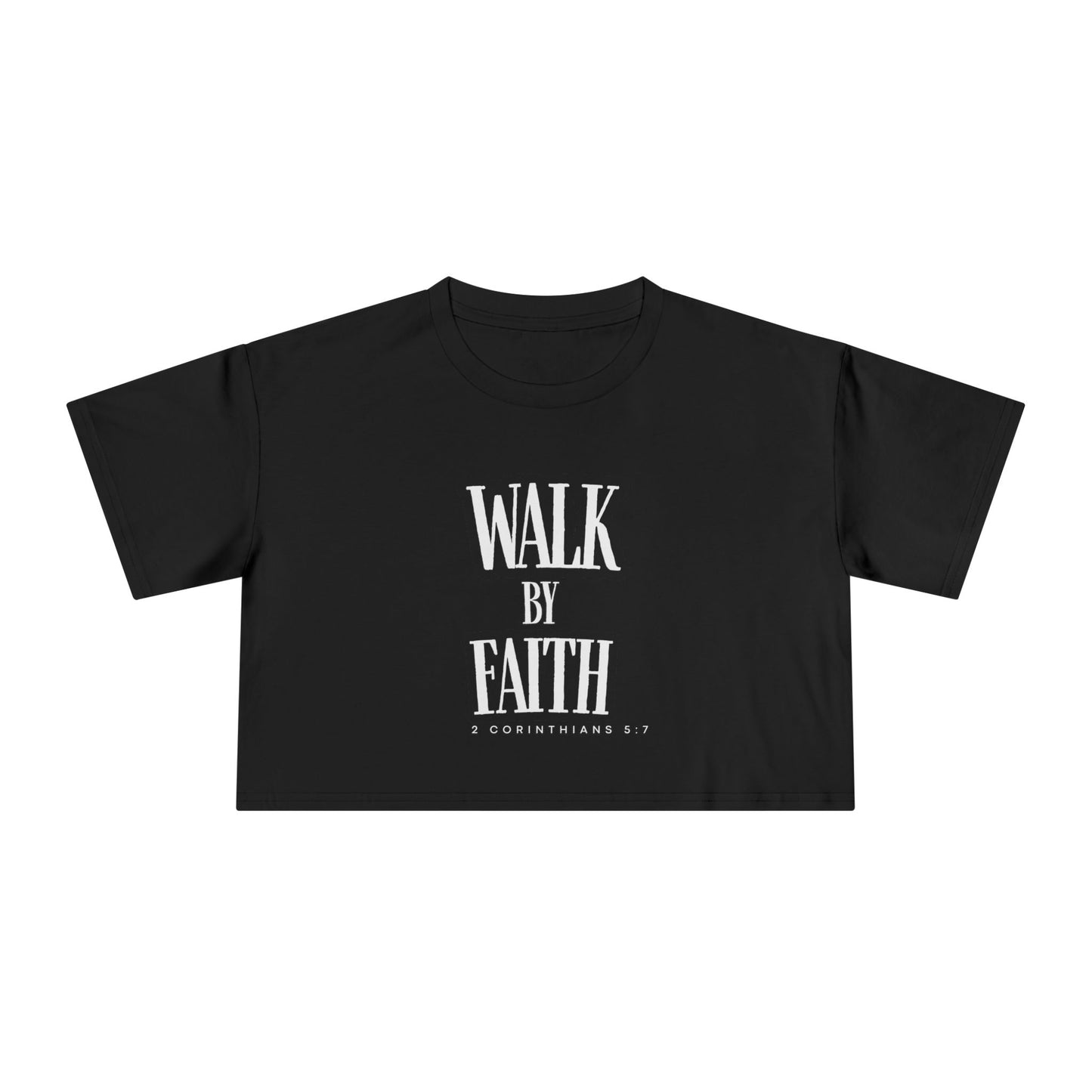 Faith-Inspired Women's Crop Tee - Walk by Faith Design