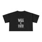 Faith-Inspired Women's Crop Tee - Walk by Faith Design