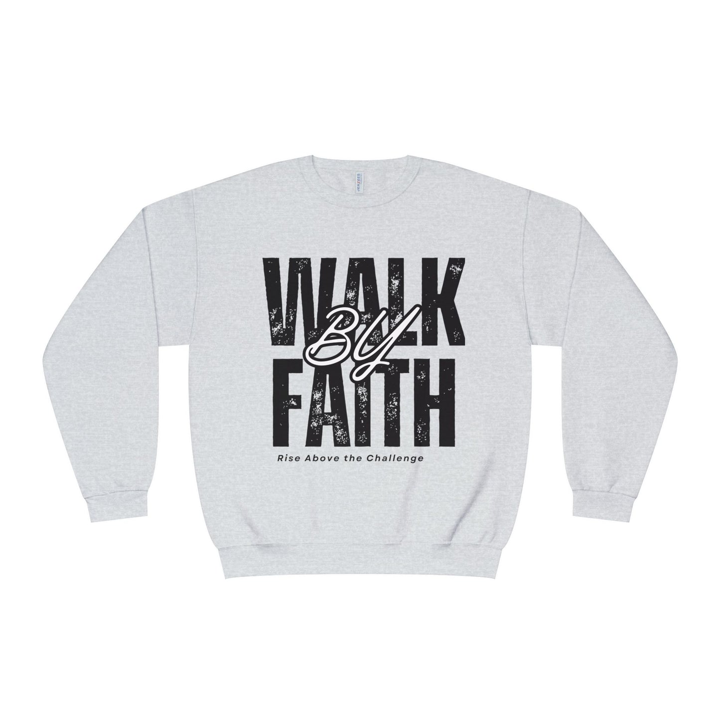 Inspirational Faith Crewneck Sweatshirt - Walk by Faith | Grace Wins Every Time