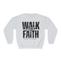 Inspirational Faith Crewneck Sweatshirt - Walk by Faith | Grace Wins Every Time