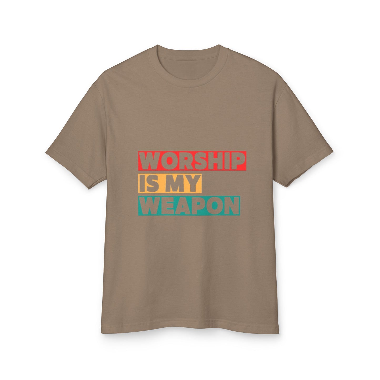 Unisex Fashion Tee - "Worship Is My Weapon" Inspirational Shirt