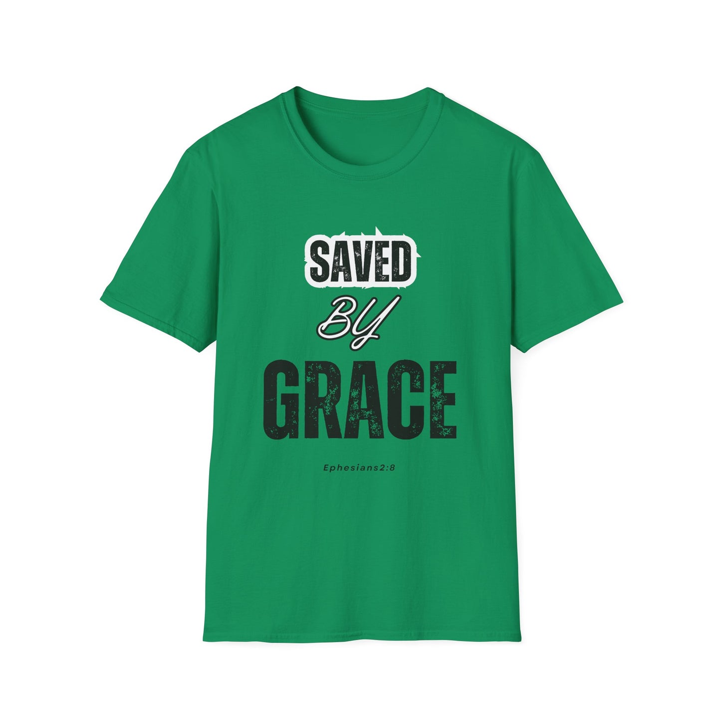 Unisex Softstyle T-Shirt - Saved By Grace Ephesians 2:8 Inspiration Tee