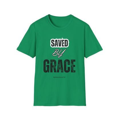 Unisex Softstyle T-Shirt - Saved By Grace Ephesians 2:8 Inspiration Tee